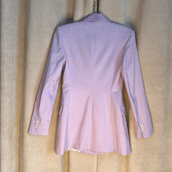Zara Women's Light Purple Double-Breasted Blazer - Picture 5 of 6